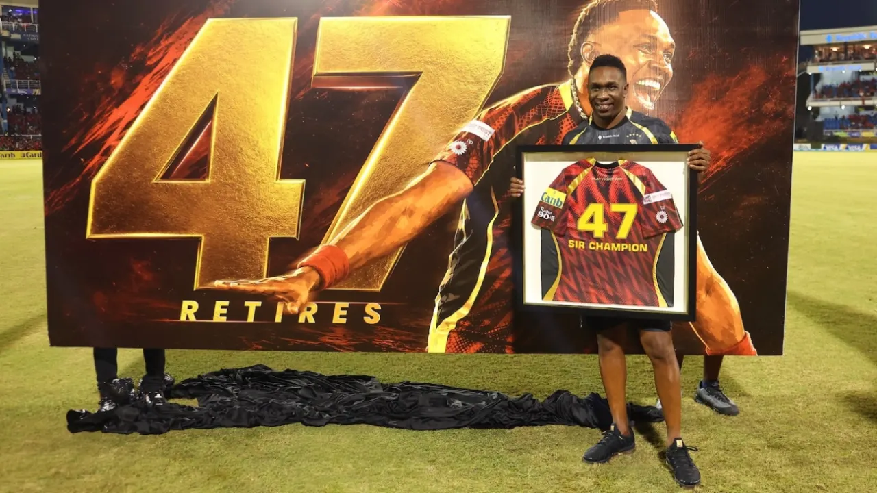 Dwayne Bravo වෙනුවෙන් TKR හි අංක 47 ජර්සිය විශ්‍රාම ගන්වයි